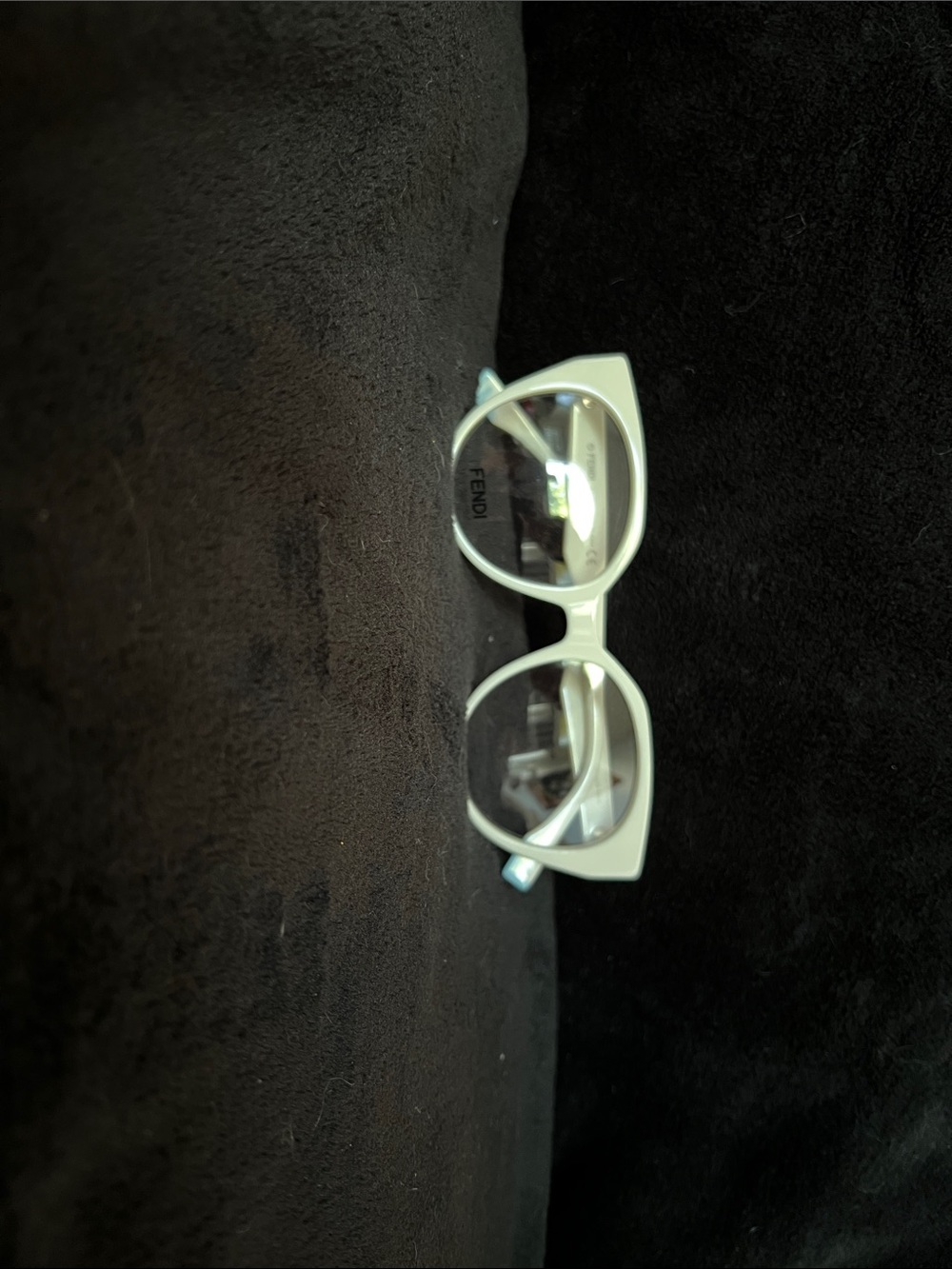 Fendi White Cat-Eye Frame Sunglasses